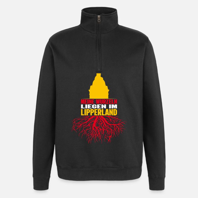 Lippe Lipperland Hermannsdenkmal Kreis Lippe - Quarter-Zip-Sweatshirt - Schwarz