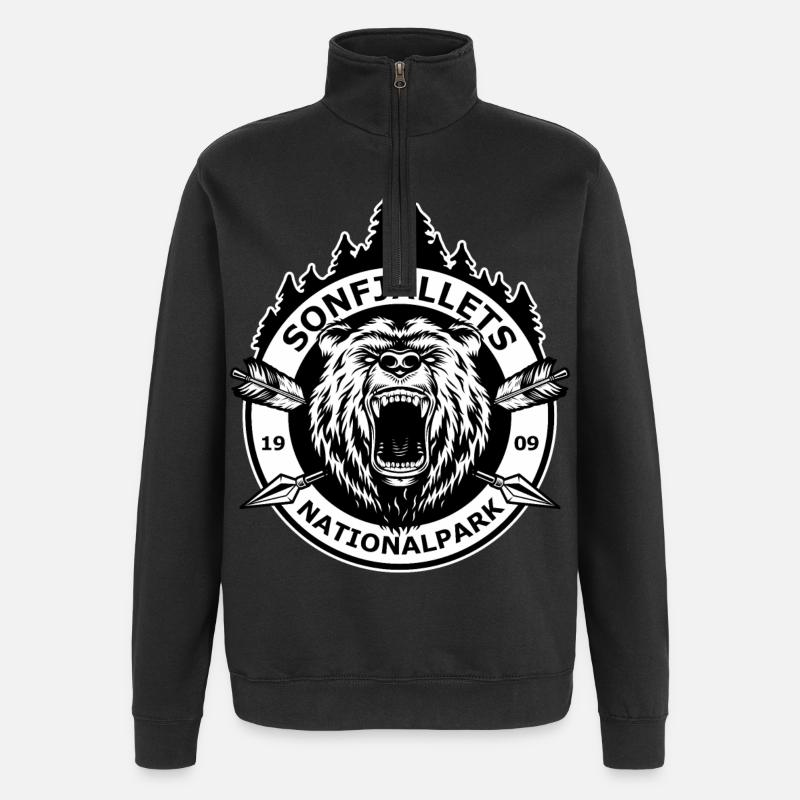 Sonfjällets nationalpark - Sweat à zip 1/4 - noir