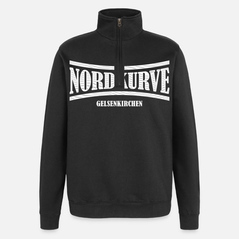 Nordkurve Gelsenkirchen Geschenkidee - Quarter-Zip-Sweatshirt - Schwarz
