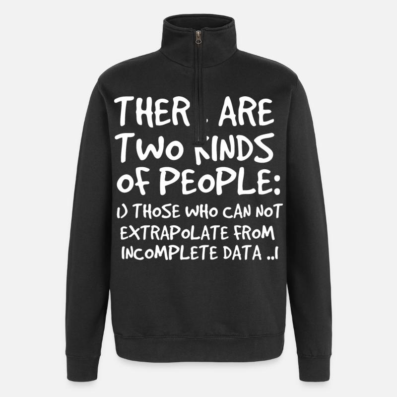 Unvollständige Daten Funny Science Nerd - Quarter-Zip-Sweatshirt - Schwarz
