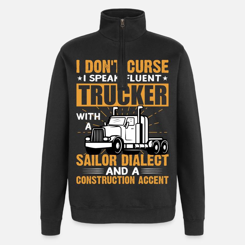 Fierté Trucker Sailor Dialect - Sweat à zip 1/4 - noir
