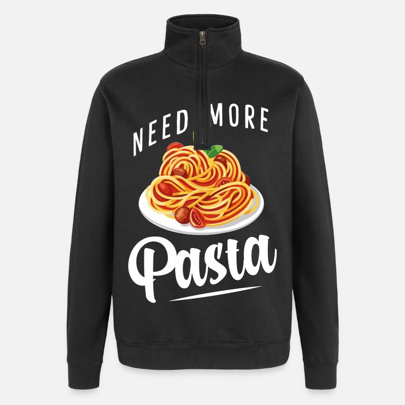 Spaghetti - Pasta - Penne - Nudeln - Quarter-Zip Sweatshirt - black