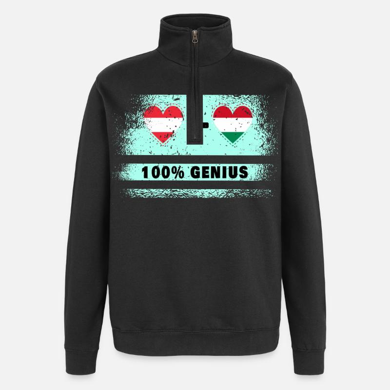 Austria and Hungary 100% Awesome / Gift - Quarter-Zip Sweatshirt - black