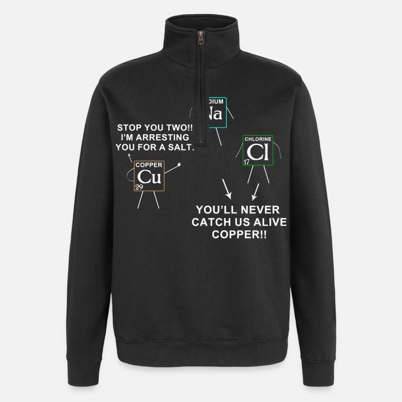 science - Sweat à zip 1/4 - noir