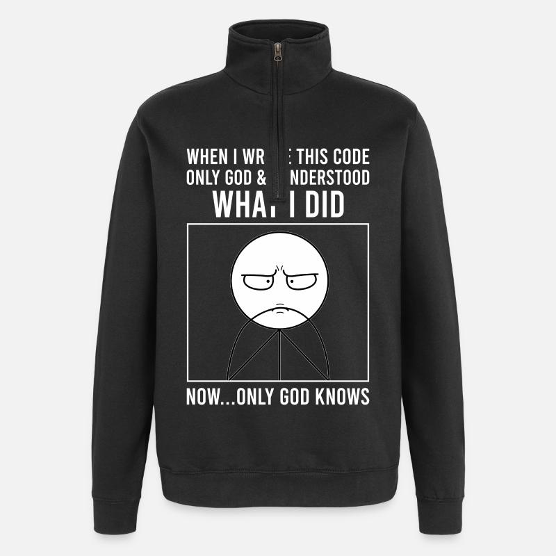 Programmierer Informatiker Softwareentwickler Meme - Quarter-Zip-Sweatshirt - Schwarz