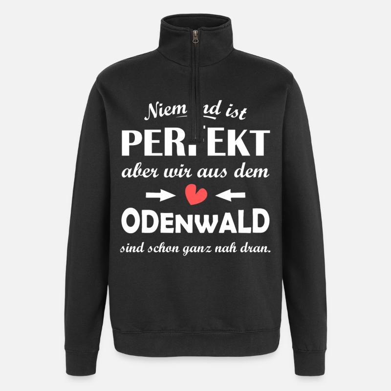 Odenwald - Quarter-Zip-Sweatshirt - Schwarz