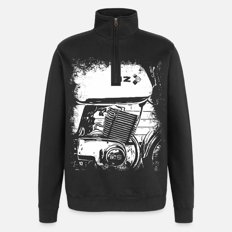 MZ ETZ 250 | Motocyclette - Sweat à zip 1/4 - noir