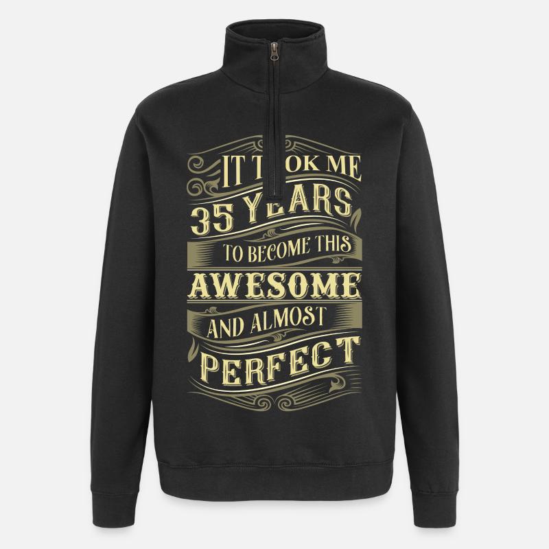 35e anniversaire - Sweat à zip 1/4 - noir