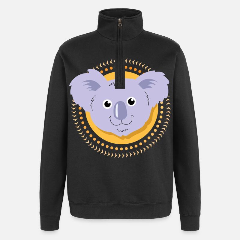 Kleiner Koala - Quarter-Zip-Sweatshirt - Schwarz