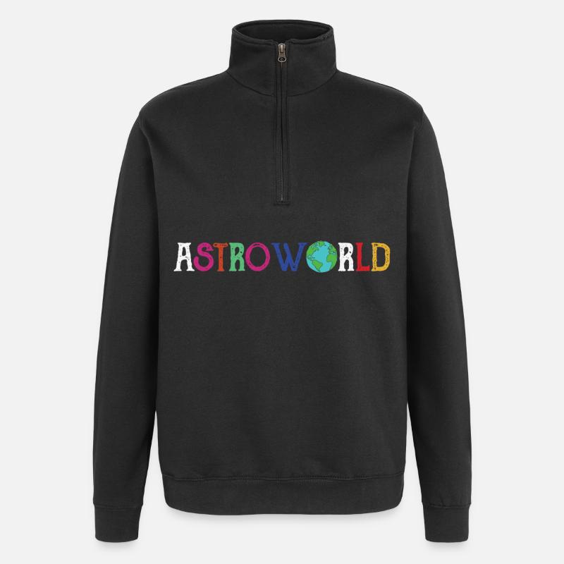 Astroworld Save The Earth Environment - Quarter-Zip Sweatshirt - black