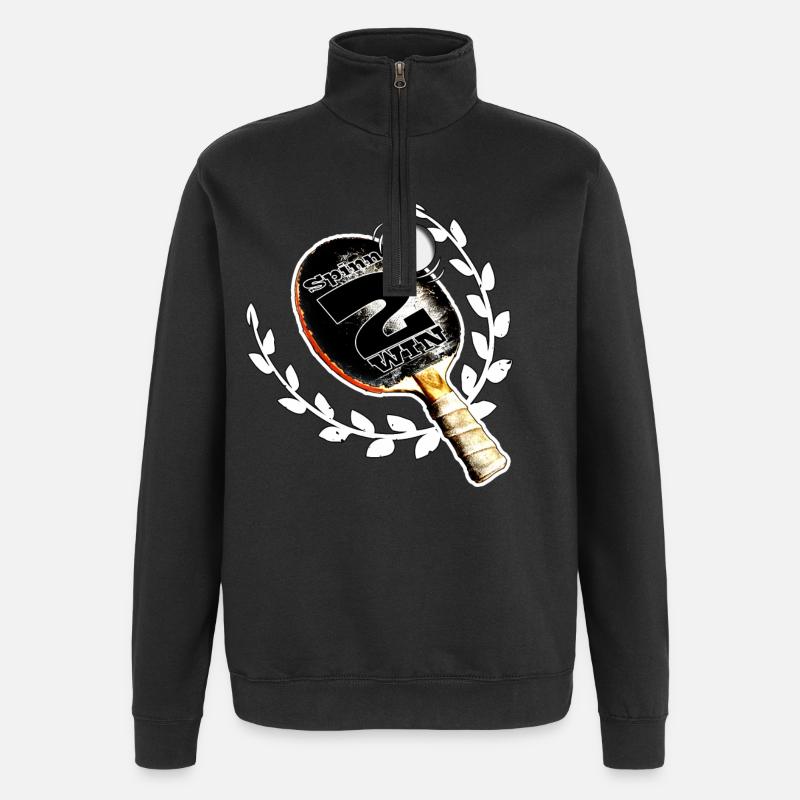 Ping-pong - Sweat à zip 1/4 - noir