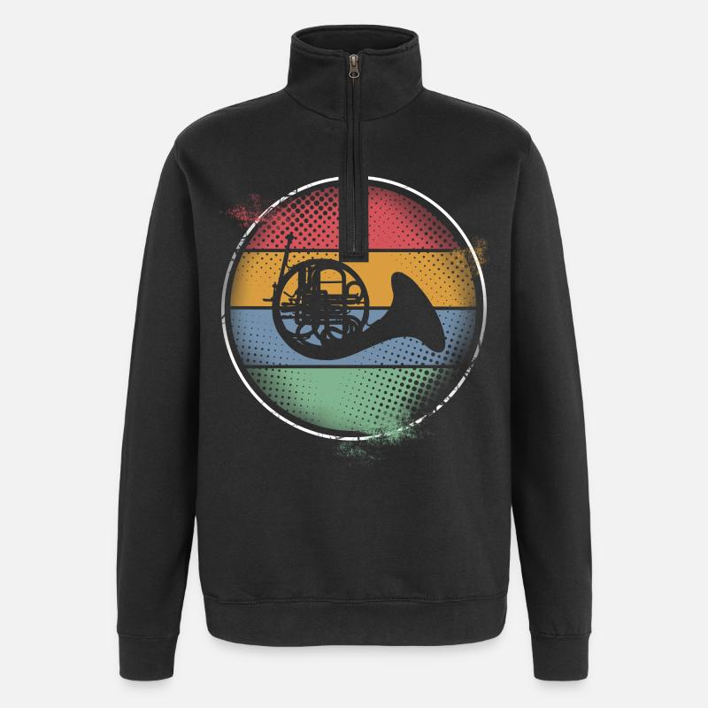 Waldhorn - Quarter-Zip-Sweatshirt - Schwarz