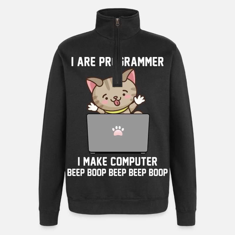 Programmeur - Sweat à zip 1/4 - noir