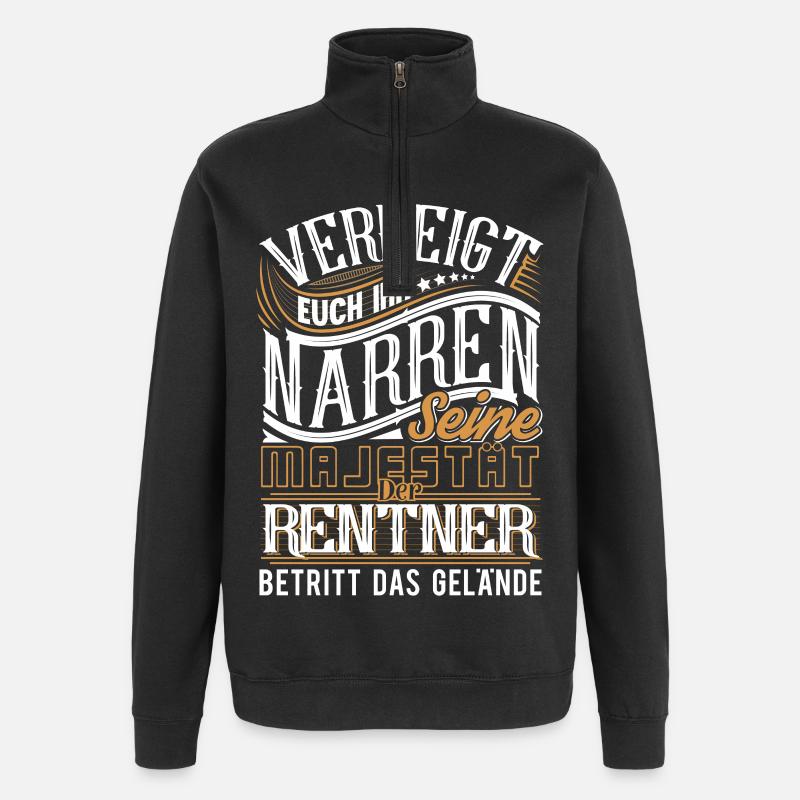 Rentner - Quarter-Zip-Sweatshirt - Schwarz