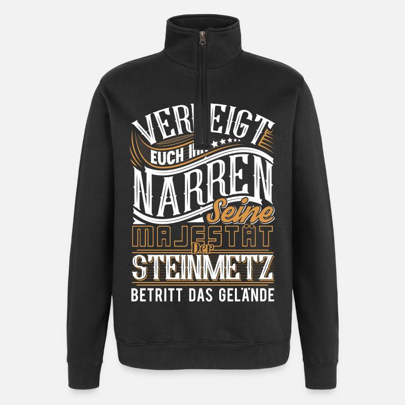 Steinmetz - Quarter-Zip-Sweatshirt - Schwarz