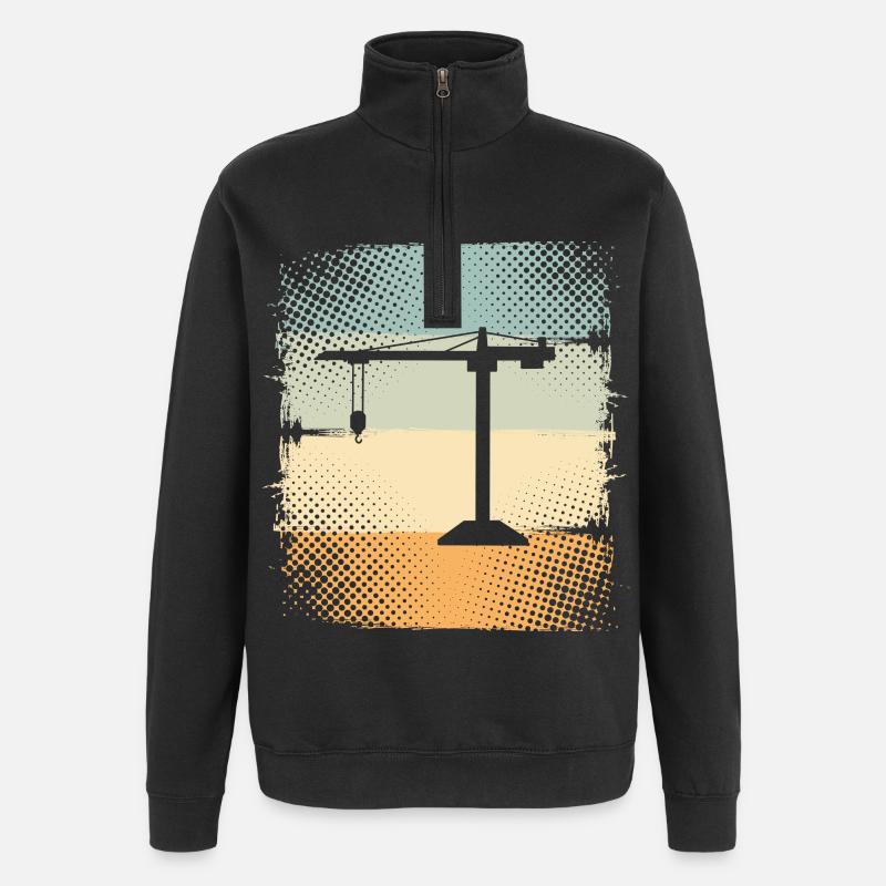 Grue - Sweat à zip 1/4 - noir