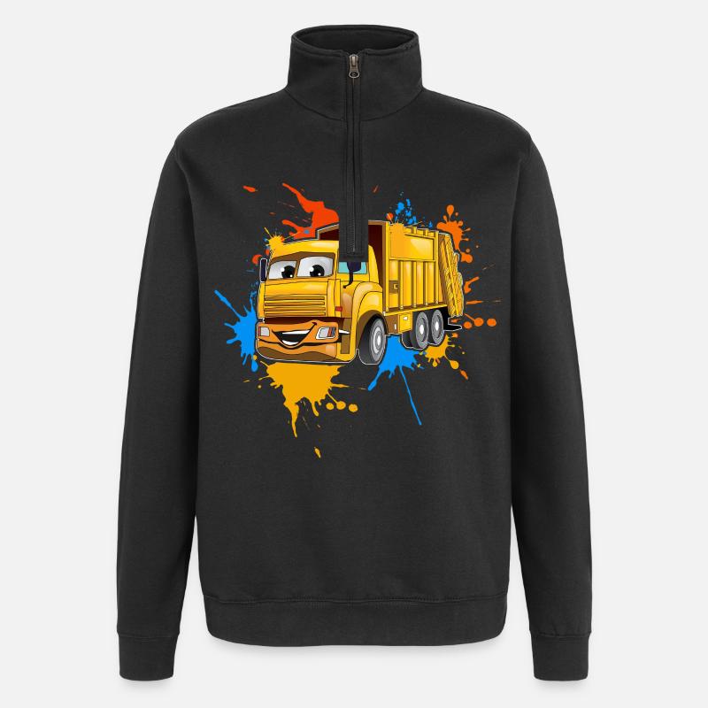 Garbage collection - Quarter-Zip Sweatshirt - black