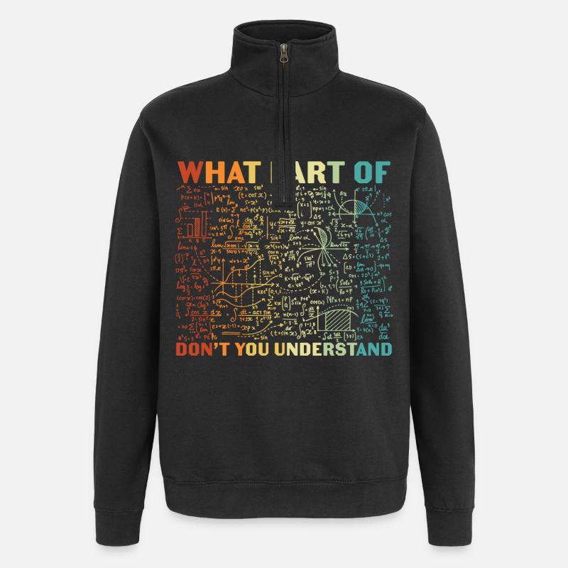 Welchen Teil davon verstehst du nicht? - Quarter-Zip-Sweatshirt - Schwarz