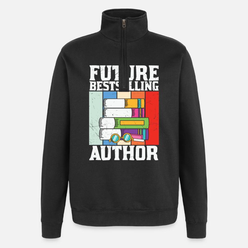 Futur auteur de best-sellers - Sweat à zip 1/4 - noir