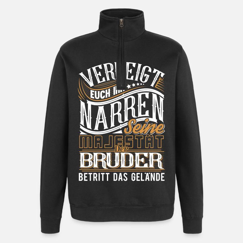Bruder - Quarter-Zip-Sweatshirt - Schwarz