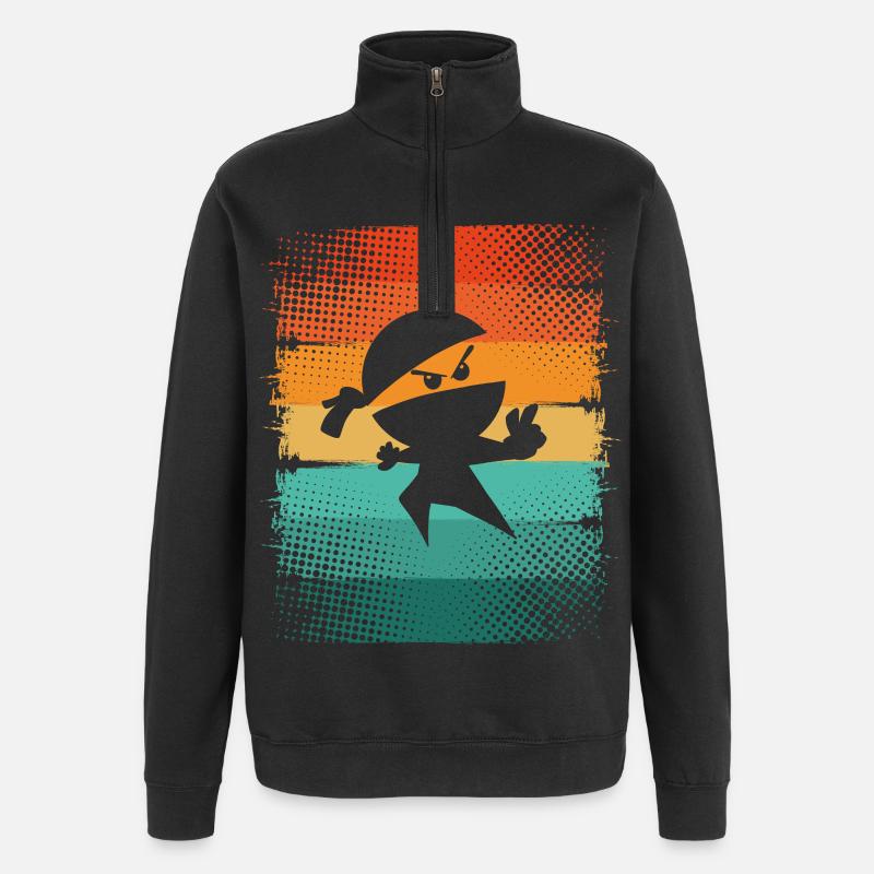 Ninja - Sweat à zip 1/4 - noir