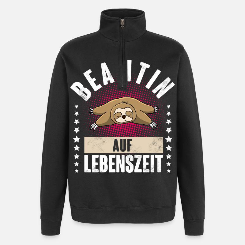 Beamtin Auf Lebenszeit - Quarter-Zip-Sweatshirt - Schwarz
