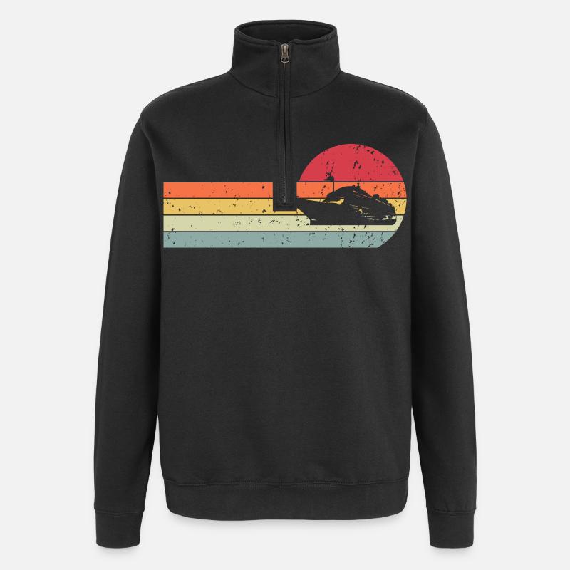 Ship - Quarter-Zip Sweatshirt - black