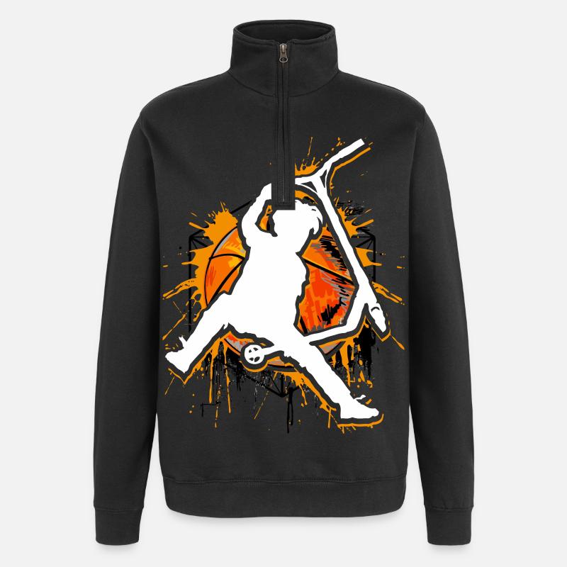 Stunt Scooter - Roller - Stuntscooter - Quarter-Zip Sweatshirt - black
