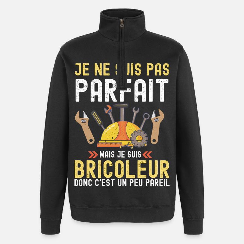 Bricoleur - Sweat à zip 1/4 - noir