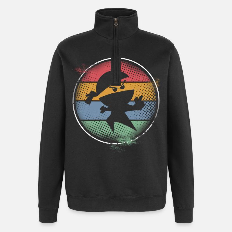 Ninja - Sweat à zip 1/4 - noir