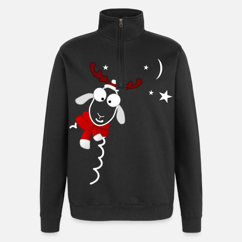 Noël - Sweat à zip 1/4 - noir