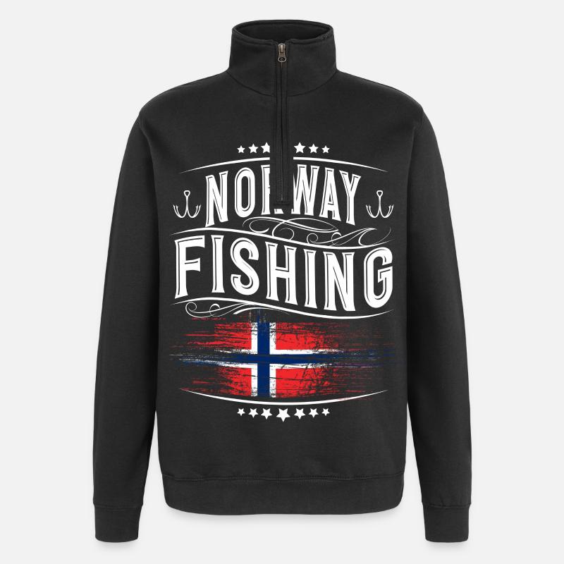 Norvège Pêcheur pêcheur - Sweat à zip 1/4 - noir