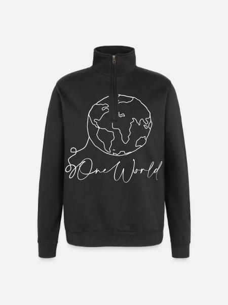 World - Quarter-Zip Sweatshirt - black