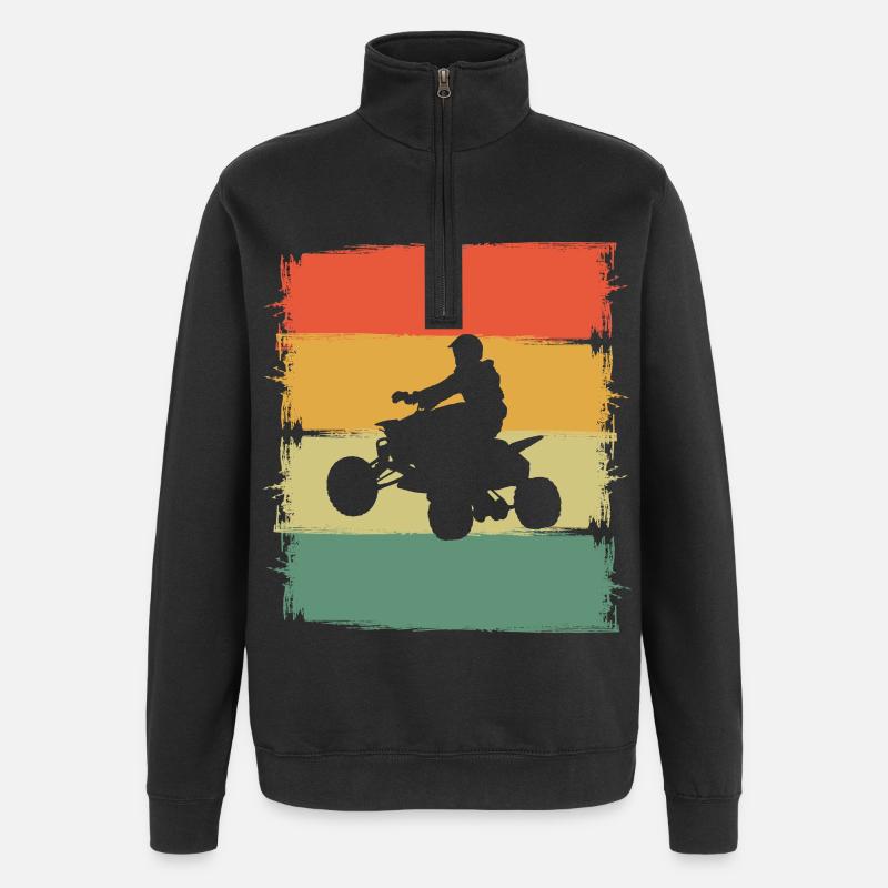 Quad - Sweat à zip 1/4 - noir