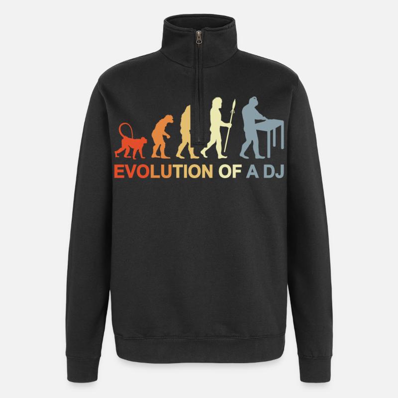 Evolution of a DJ - Quarter-Zip Sweatshirt - black