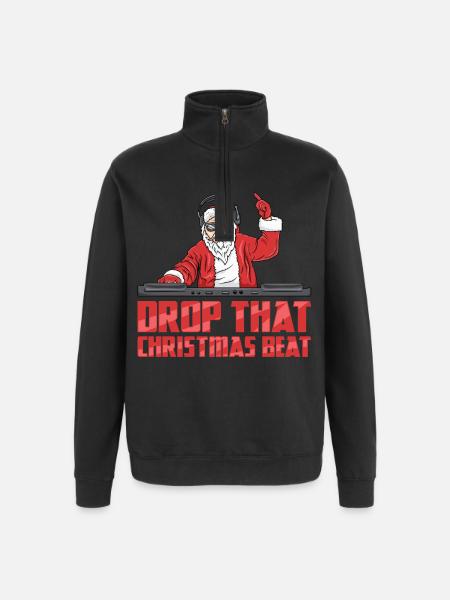 DJ Santa - Quarter-Zip Sweatshirt - black
