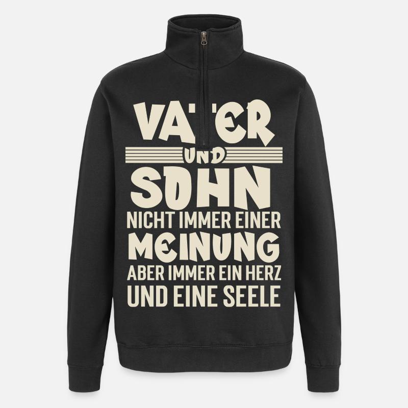 Vater Und Sohn - Quarter-Zip-Sweatshirt - Schwarz
