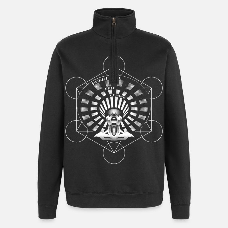 Hardstyle ease my mind - Quarter-Zip Sweatshirt - black