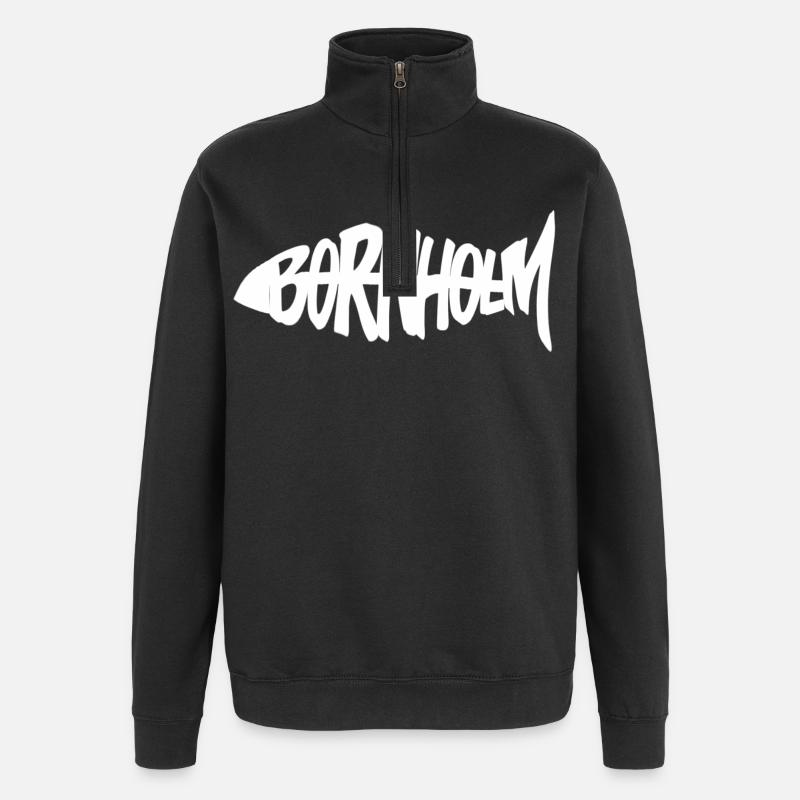 Poisson de Bornholm - Sweat à zip 1/4 - noir