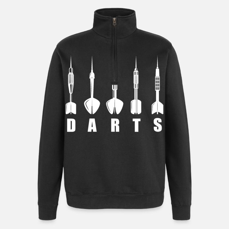 Dart Darts Darts logo - Quarter-Zip Sweatshirt - black