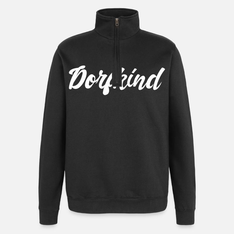 Dorfkind - Quarter-Zip-Sweatshirt - Schwarz