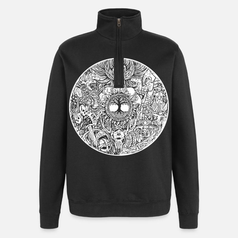 Viking Shield - Valkyrie - Valkyrie - Quarter-Zip Sweatshirt - black