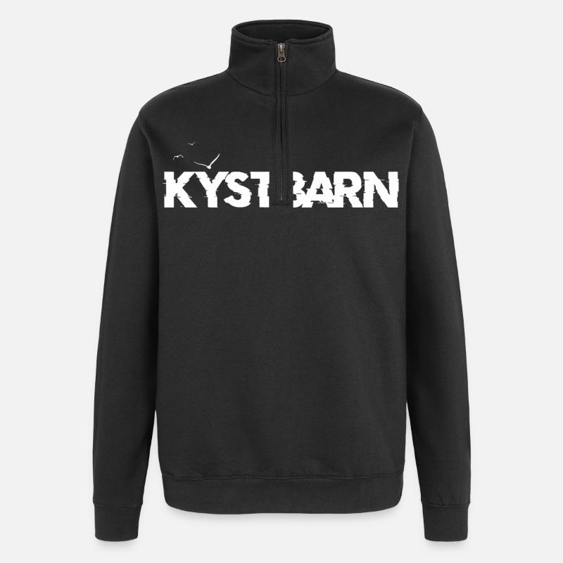 Kystbarn - Sweat à zip 1/4 - noir