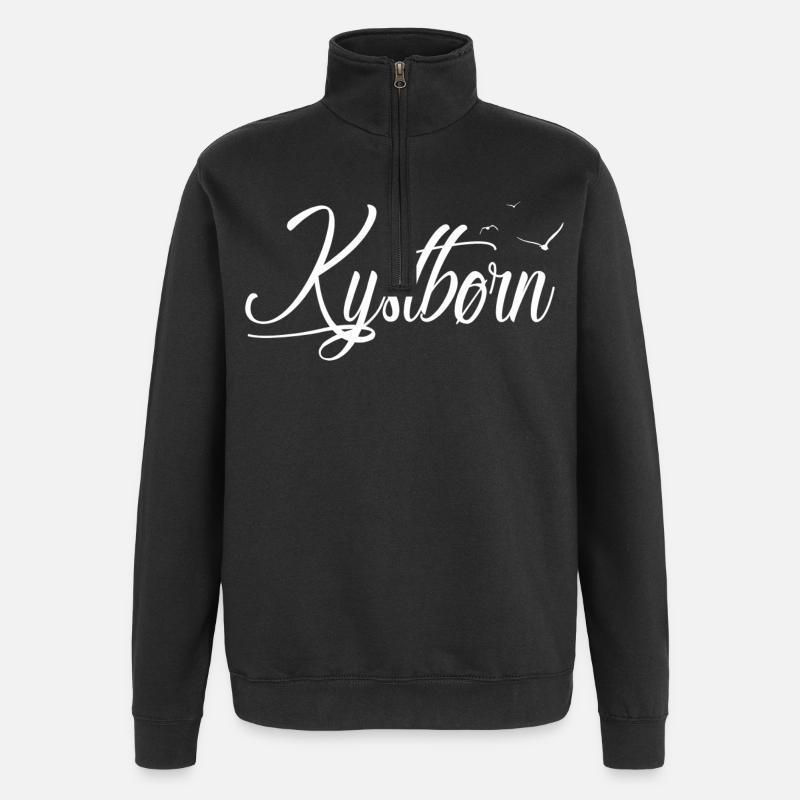 Kystbørn - Enfant côtier - Sweat à zip 1/4 - noir