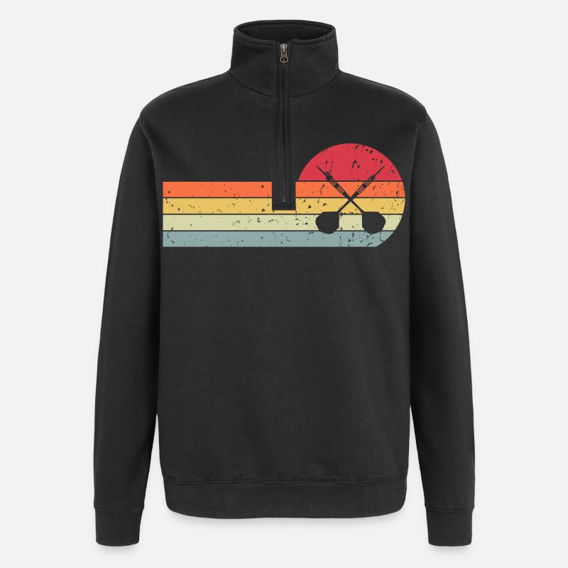Fléchettes Fléchettes Joueurs de fléchettes Fléchettes - Sweat à zip 1/4 - noir