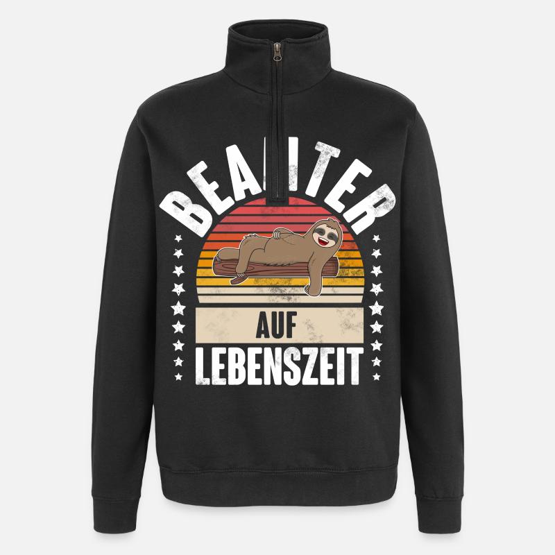 Beamter - Quarter-Zip-Sweatshirt - Schwarz