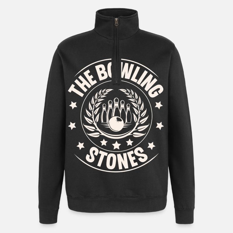 Bowling - Sweat à zip 1/4 - noir