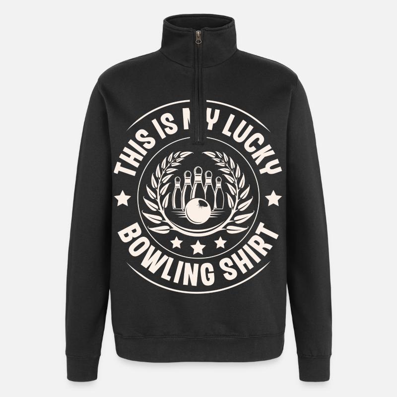 Bowling - Sweat à zip 1/4 - noir