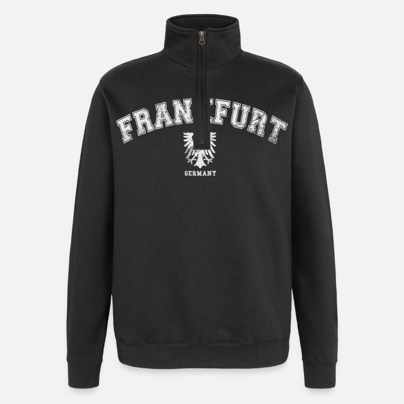 Francfort Allemagne - Sweat à zip 1/4 - noir