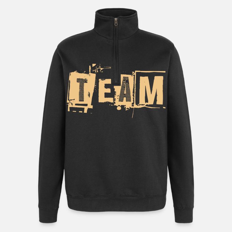 Équipe - Sweat à zip 1/4 - noir